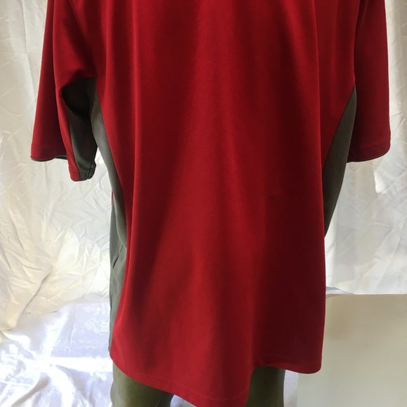 Stormtech Performance Men's XL Polo Short Sleeve Shirt Red Gray FLOW Logo - Picture 12 of 16